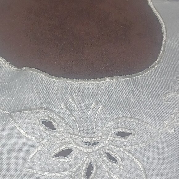 Collar Large Eyelet Lace White - Picture 2 of 6